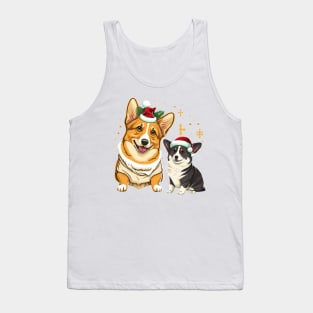 Cute Christmas Corgis Tank Top